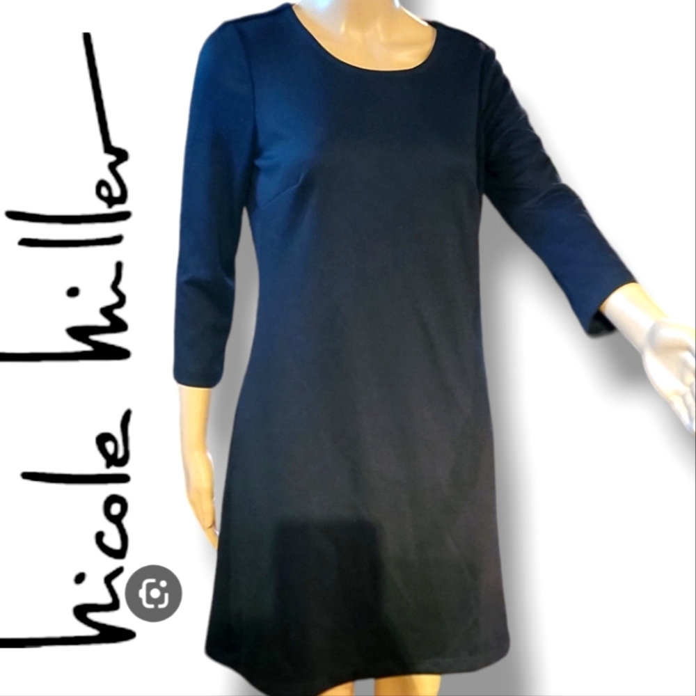 New Nicole Miller Black Cotton Dress